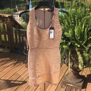 BCBGMAXAZRIA Gisela dress rose gold size XS